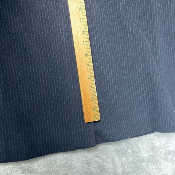 Canali Mens Black Pinstripe Cashmere Overcoat 3-Button 46R Made In Italy c159 - Picture 11 of 14